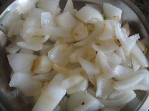 peanut bellpepper onion saute